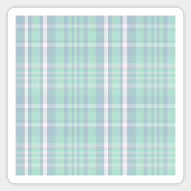 Pastel Aesthetic Sorcha 1 Hand Drawn Textured Plaid Pattern Sticker by GenAumonier